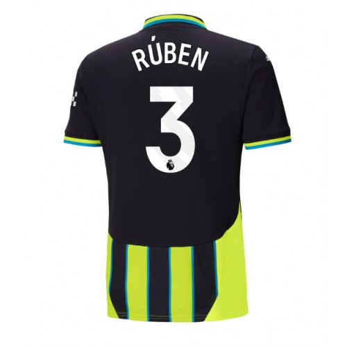 Dres Manchester City Ruben Dias #3 Gostujuci 2024-25 Kratak Rukav